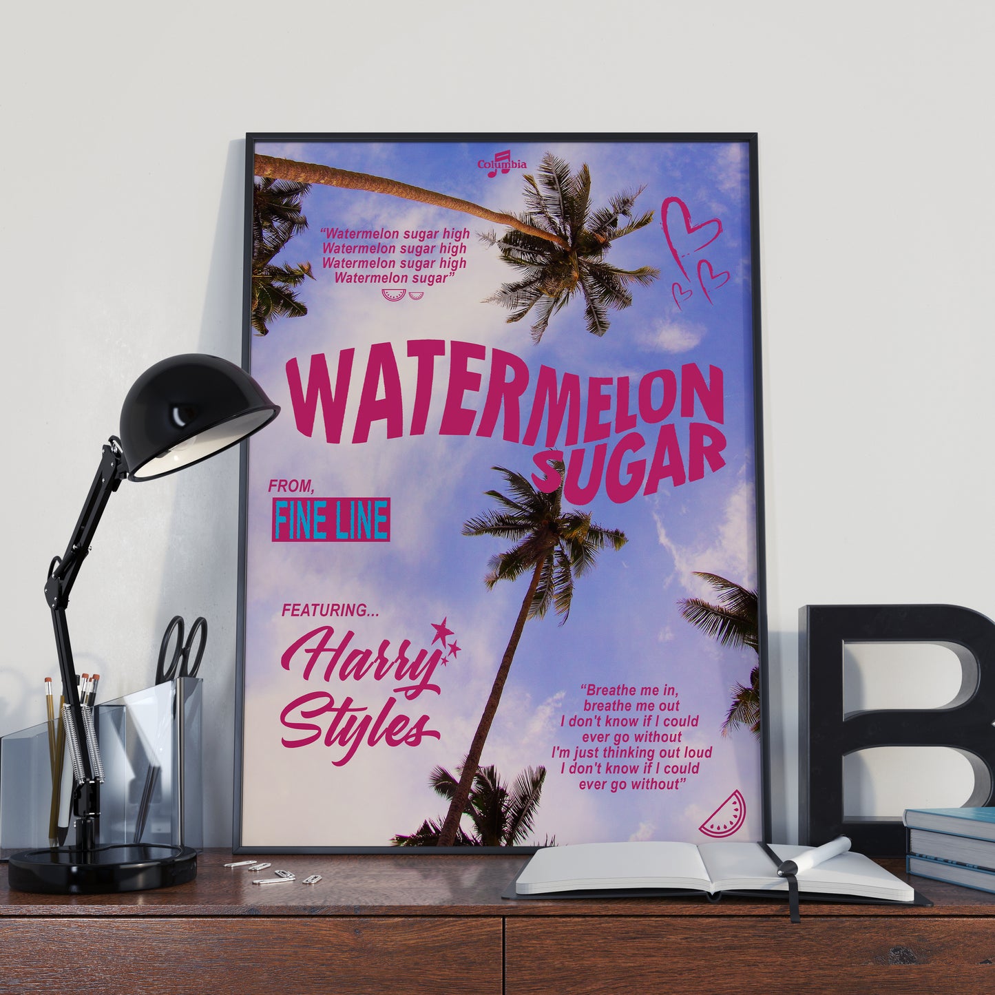 Harry Styles "Watermelon Sugar" Palm Trees Poster