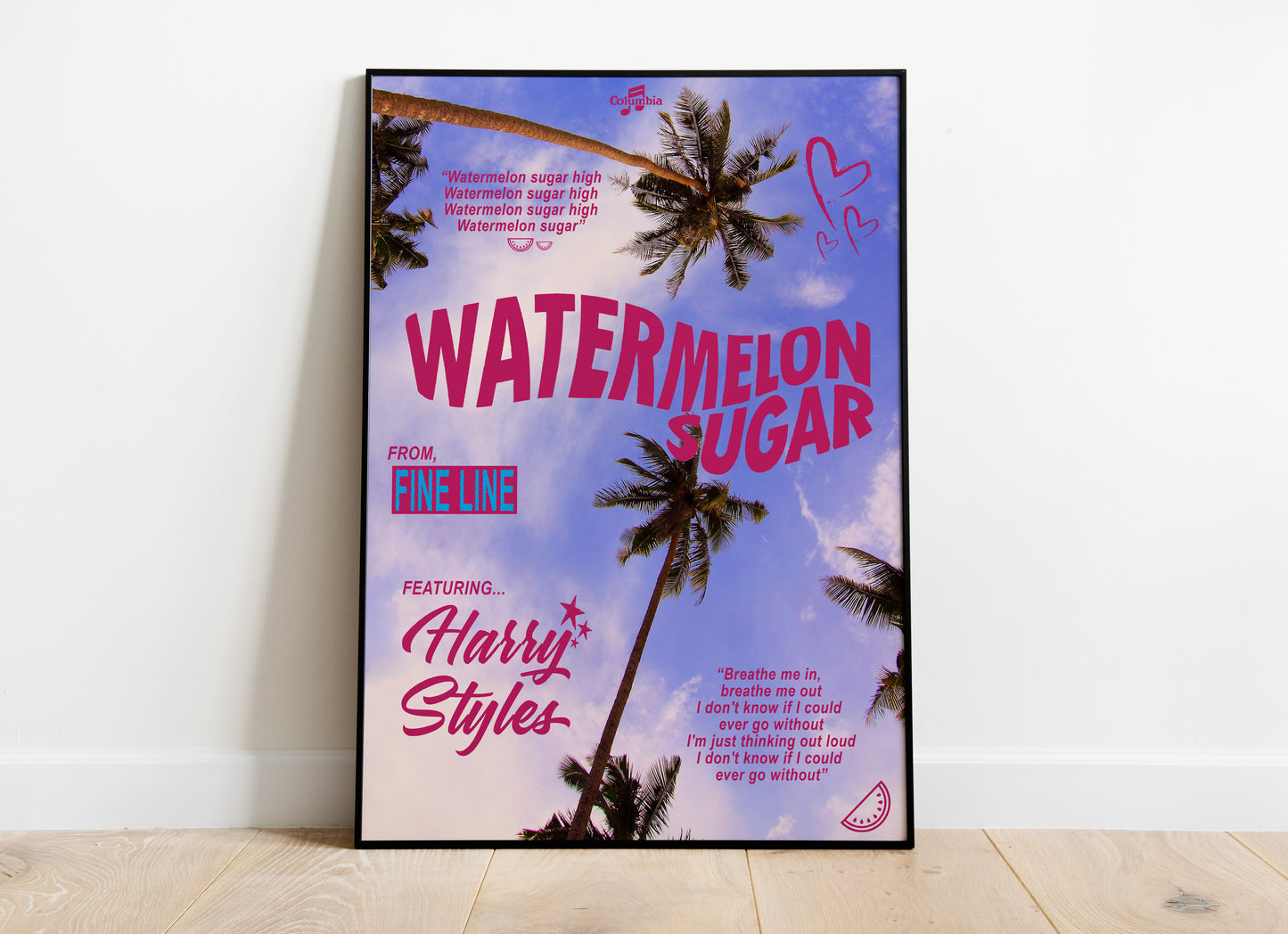 Harry Styles "Watermelon Sugar" Palm Trees Poster