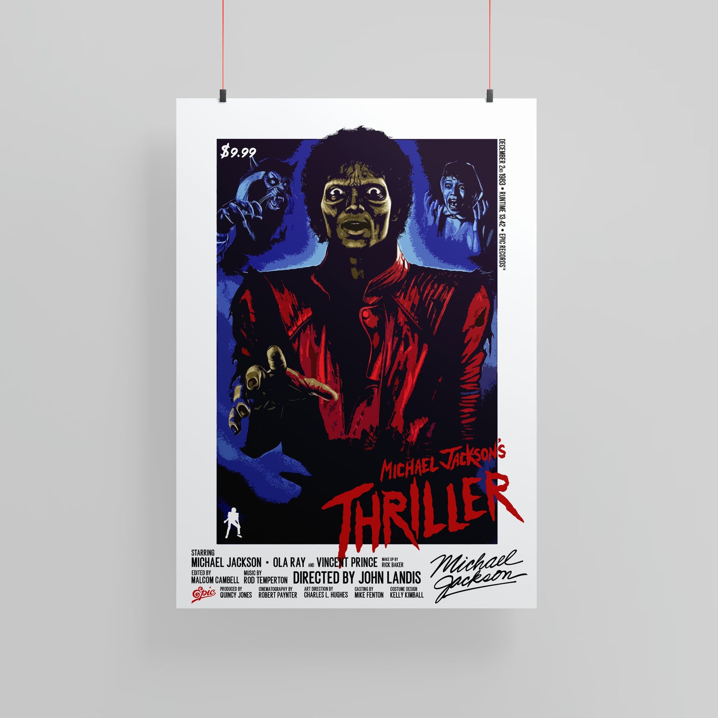 Michael Jackson "Thriller" Movie Poster